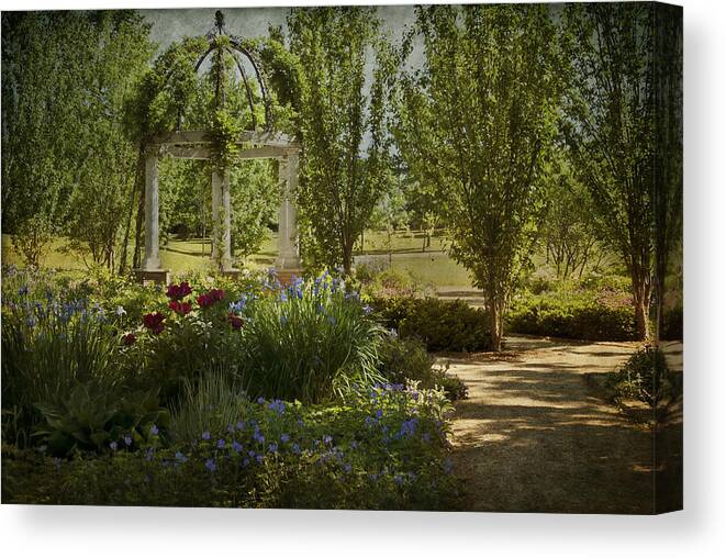 Spring Canvas Print featuring the photograph A Stroll in the Park by Robin Webster