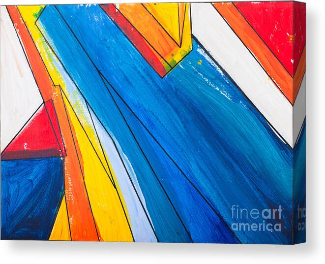 Abstract Canvas Print featuring the painting Abstract painting by Simon Bratt