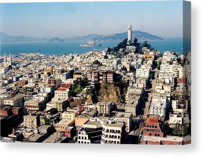 City Canvas Print featuring the photograph Alcatraz by Trent Mallett