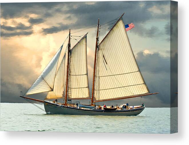 Windjammer Canvas Print featuring the photograph American Eagle by Fred LeBlanc