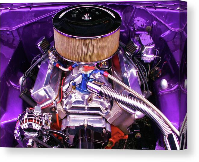 Engine Canvas Print featuring the photograph American Muscle by Daniel Carvalho