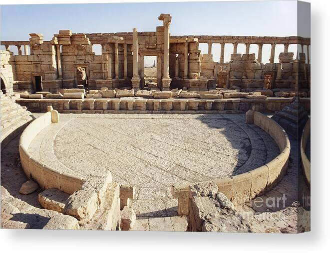 World Canvas Print featuring the photograph Amphitheater At Palmyra by Katrina Thomas