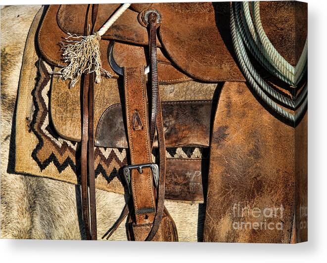 Rodeo Canvas Print featuring the photograph Anticipation by Edward R Wisell