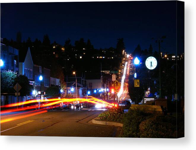 Tacoma Canvas Print featuring the photograph Bending Light Through Old Town by Rob Green