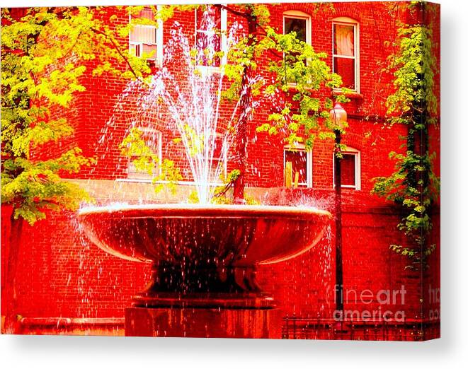 Boston Canvas Print featuring the photograph Boston Red by Ann Johndro-Collins
