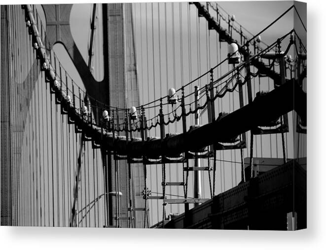 Bridges Canvas Print featuring the photograph Cables by John Schneider