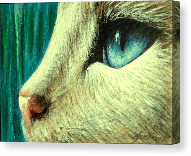Cat Canvas Print featuring the painting Cat by Yelena Day
