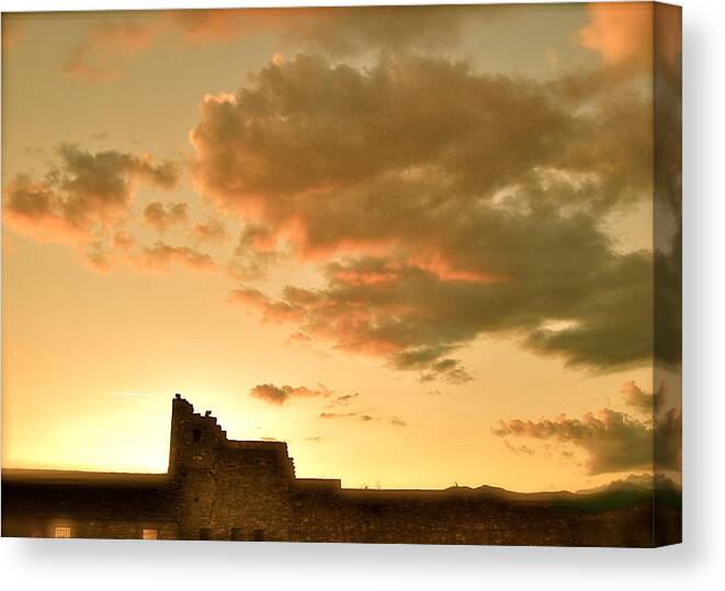 Ainsa Castle Canvas Print featuring the photograph Cloud Nine by HweeYen Ong