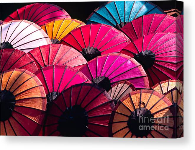 Art Canvas Print featuring the photograph Colorful Umbrella by Luciano Mortula