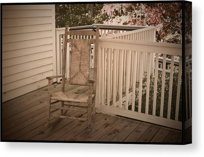 Kelly Rader Canvas Print featuring the photograph Come Sit A Spell by Devin Rader