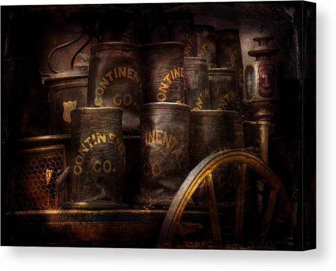 Hdr Canvas Print featuring the photograph Fireman - Bucket Brigade by Mike Savad