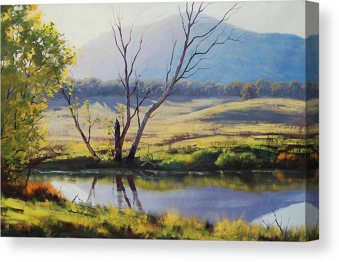River Canvas Print featuring the painting fish River Tarana by Graham Gercken