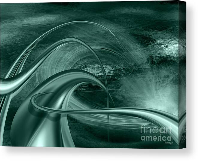 Abstract Canvas Print featuring the digital art Forms in movements 2 by Johnny Hildingsson