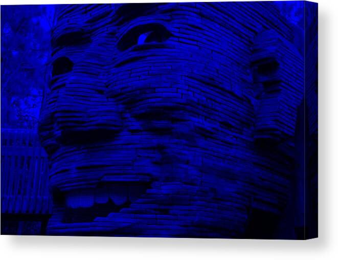 Architecture Canvas Print featuring the photograph GENTLE GIANT in BLUE by Rob Hans