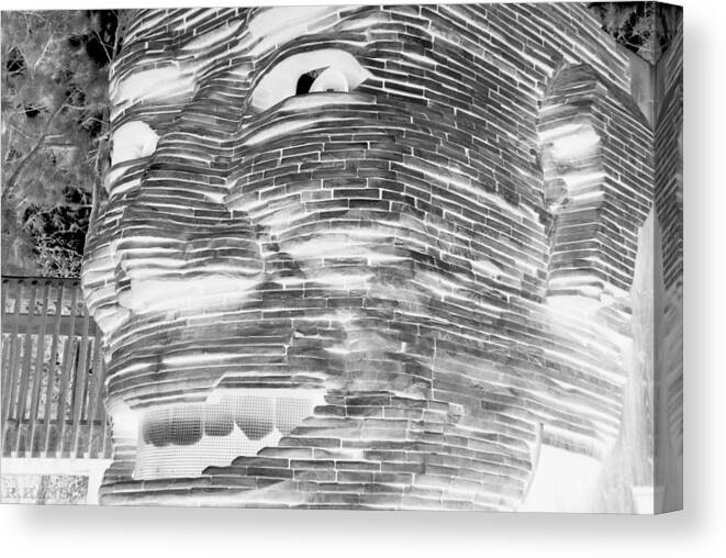 Architecture Canvas Print featuring the photograph GENTLE GIANT in NEGATIVE BLACK AND WHITE by Rob Hans