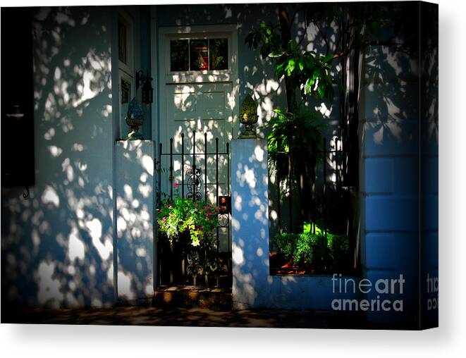 House Door Canvas Print featuring the photograph House Door 11 in Charleston SC by Susanne Van Hulst