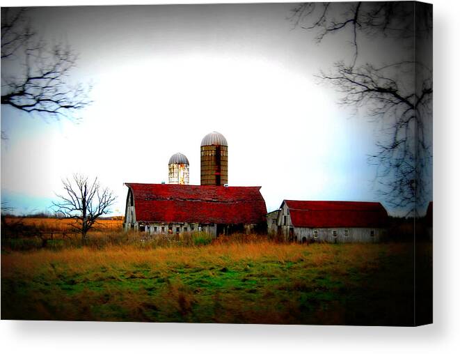 Indiana Canvas Print featuring the photograph Indiana Barns by Lora Mercado