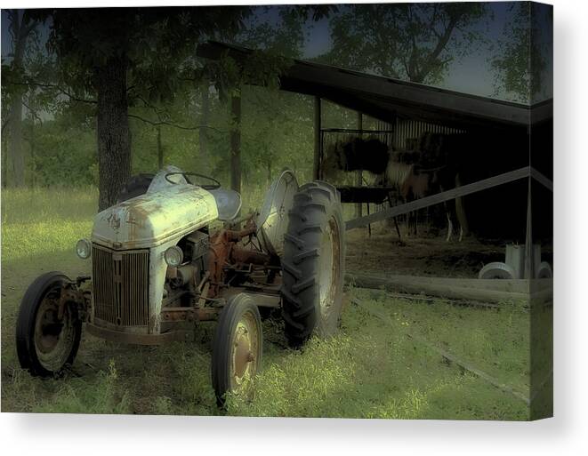 Tractor Canvas Print featuring the photograph Iron Workhorse by Tony Grider