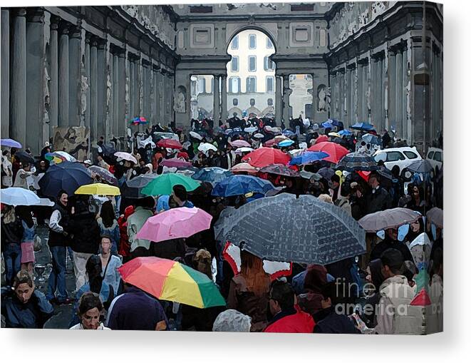 Florence Canvas Print featuring the photograph It Rains by Vivian Christopher