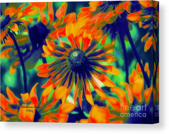 Kaleidoscopic Canvas Print featuring the photograph Kaleidoscopic Flower by Patrick Witz