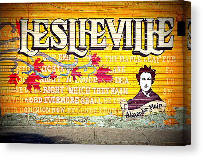Leslieville Canvas Print featuring the photograph Leslieville Toronto by Valentino Visentini