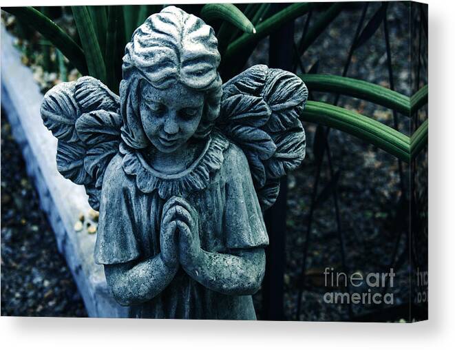 Angel Canvas Print featuring the photograph Lets Pray by Susanne Van Hulst