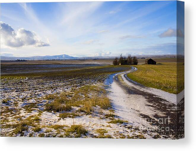 House Canvas Print featuring the photograph Lonely House on the Prairie by Michael Dawson
