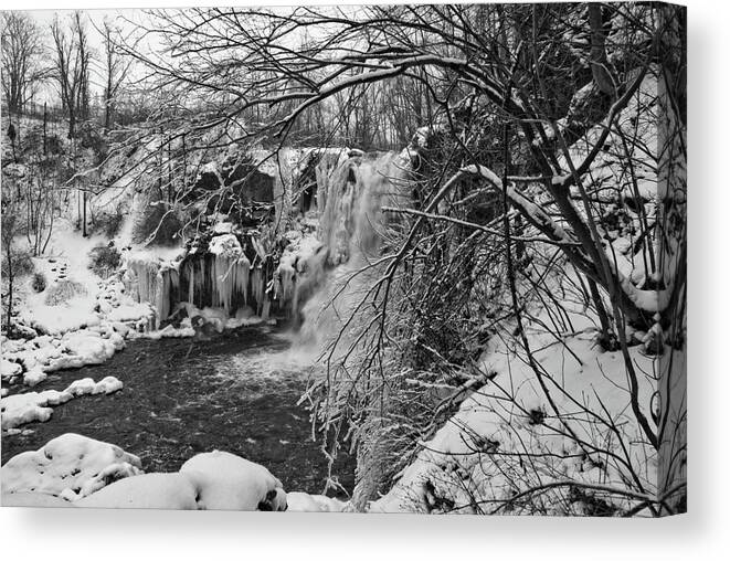 Water Canvas Print featuring the photograph Lower Akron Falls 9713 by Guy Whiteley