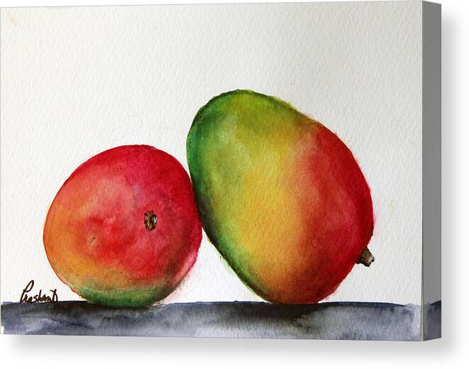 Mango Canvas Print featuring the painting Mangos by Prashant Shah