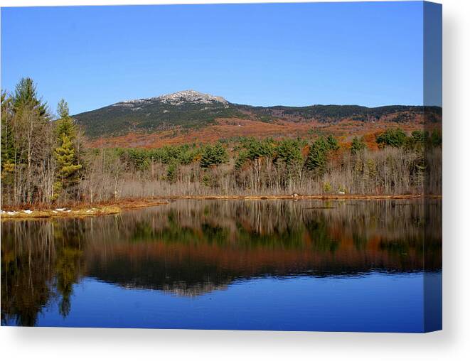 Mountain Canvas Print featuring the photograph Monadnock in late Fall by Lois Lepisto