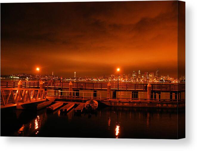 Orange Canvas Print featuring the photograph Morning Calm by Michael Merry