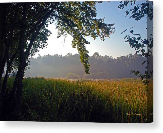 Morning Sun Canvas Print featuring the photograph Morning on the River by Kay Lovingood