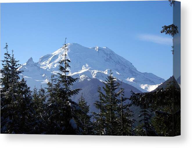 Mt Canvas Print featuring the photograph MT. Rainier by Rob Green