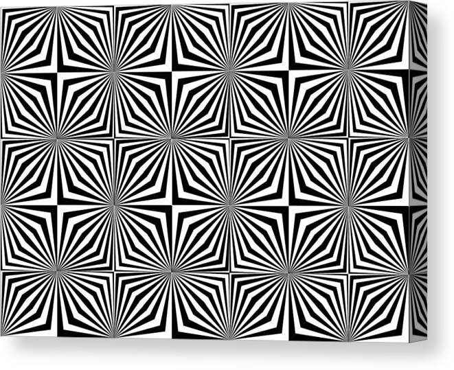 Optical Canvas Print featuring the digital art Optical illusion spots or stares by Sumit Mehndiratta