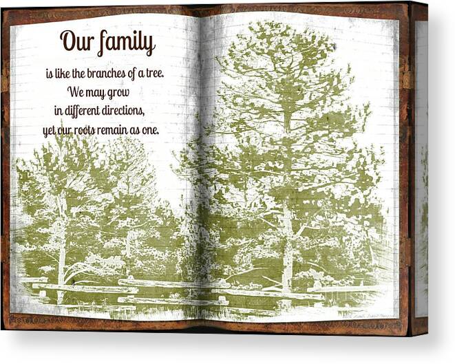 Family Canvas Print featuring the photograph Our Family Roots by Michelle Frizzell-Thompson