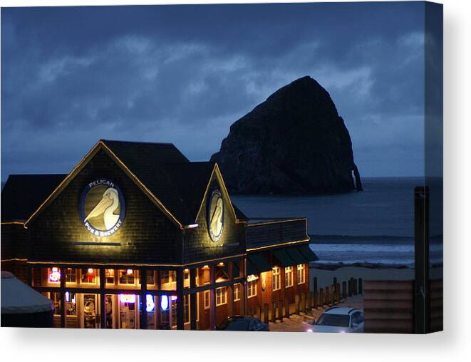 Pub Canvas Print featuring the photograph Pelican by Jerry Cahill
