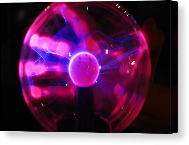 Plasma Canvas Print featuring the photograph Plasma Hand by Michael Merry