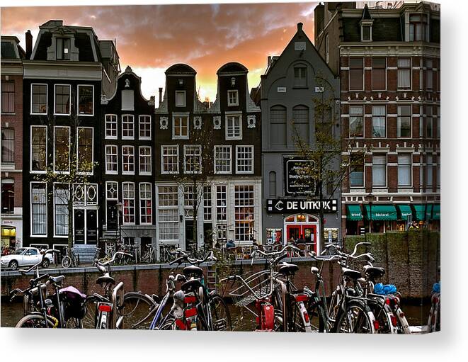Holland Amsterdam Canvas Print featuring the photograph Prinsengracht 458. Amsterdam by Juan Carlos Ferro Duque
