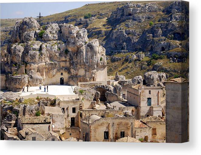 Italy Canvas Print featuring the photograph Rock Church Santa Maria Idris by Caroline Stella