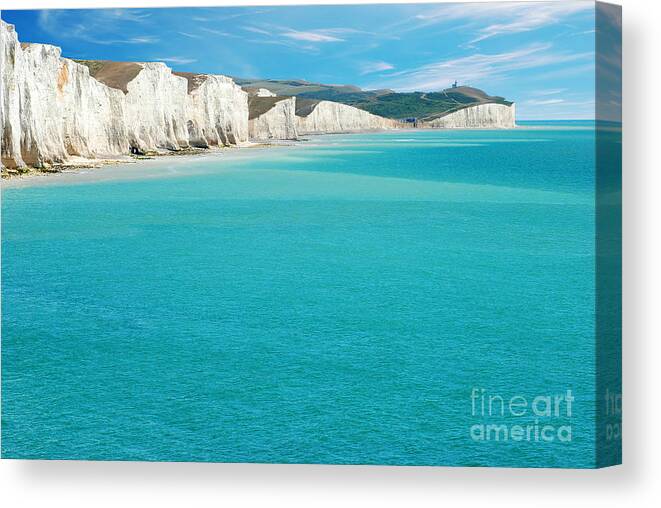 Beach Canvas Print featuring the photograph Seven Sisters England by Michael Gray