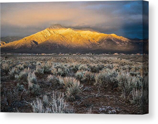 Santa Canvas Print featuring the digital art Sunset after the storm by Charles Muhle