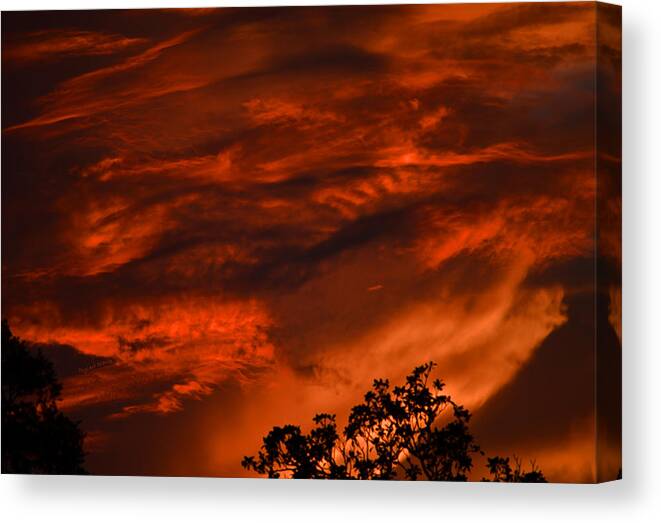 Clouds Canvas Print featuring the photograph Sunset Over Altoona by DigiArt Diaries by Vicky B Fuller