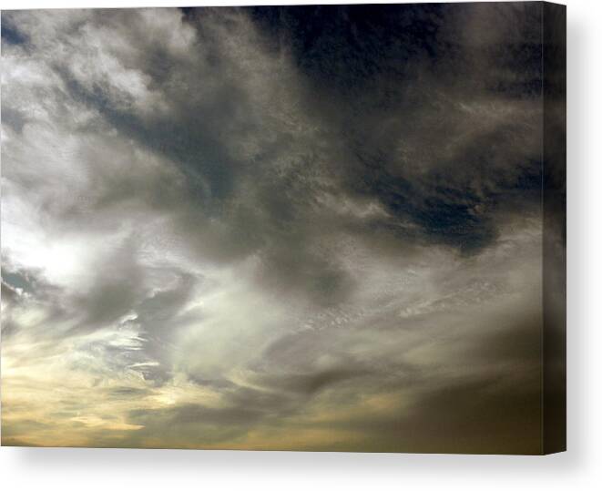 Clouds Canvas Print featuring the photograph Swirls At Sundown by Kim Galluzzo