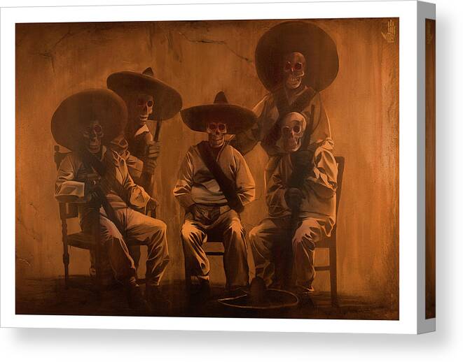 Gitanos Canvas Print featuring the digital art the Revolution begins within by Nelson Dedos Garcia