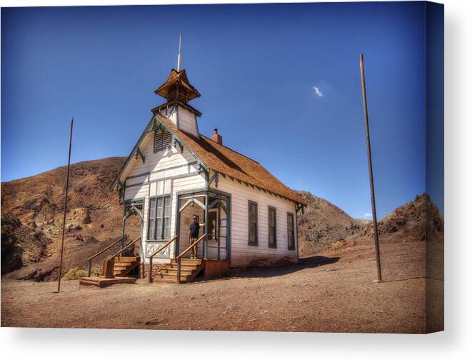 Calico Ghost Town Canvas Print featuring the photograph The School House by The Ecotone