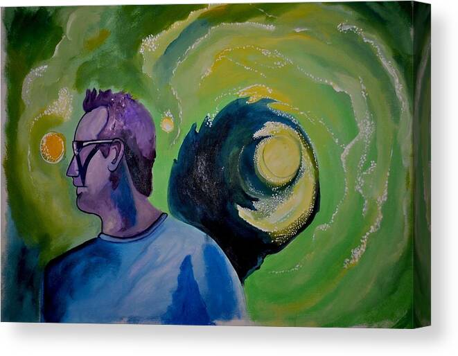 Music Canvas Print featuring the painting The um Portal no two by Patricia Arroyo