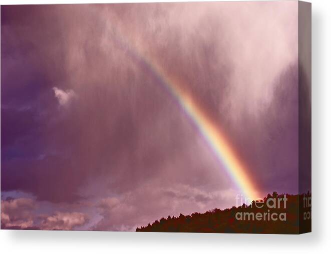 Rainbow Canvas Print featuring the photograph There Is Always Hope by Aimelle Ml