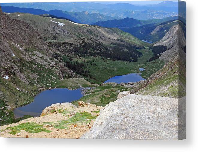 Chicago Lakes Canvas Print featuring the photograph View From Atop Mt. Evans by Robert Meyers-Lussier