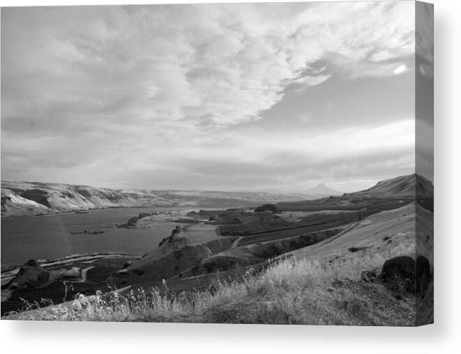 Columbia Gorge Canvas Print featuring the photograph View from the Hill Columbia River by Kathleen Grace