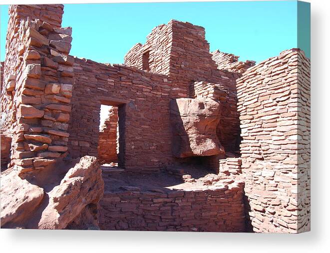Ancient Canvas Print featuring the photograph Wupatki Ruins by Cheryl Fecht